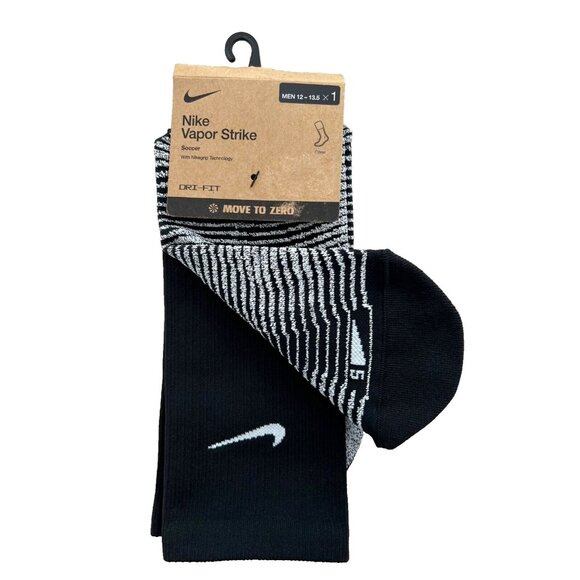 Nike DH6613-010 NikeGrip Vapor Strike Soccer Crew Socks Sz 12-13.5 - Picture 2 of 3